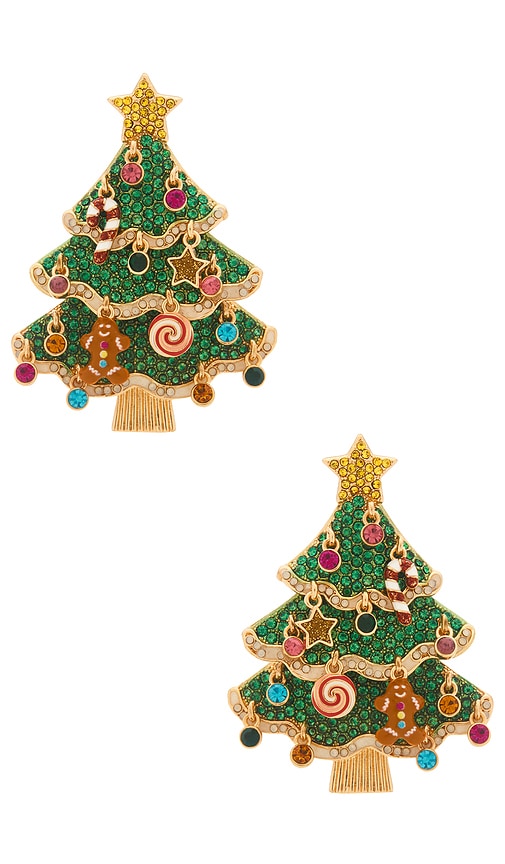 Baublebar Christmas Tree Statement Earrings In Multi