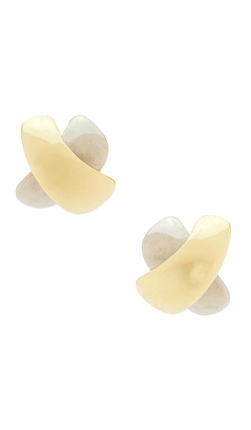 BaubleBar Mixed Metal Cross Earrings