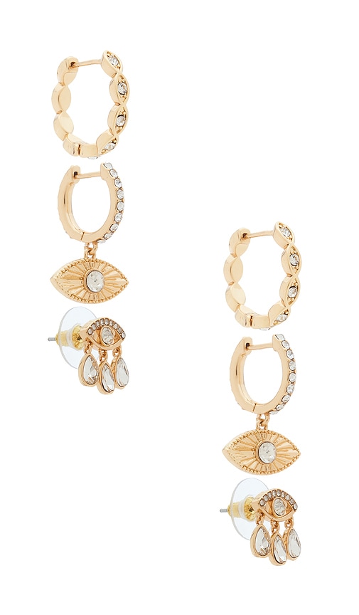 BaubleBar Good Intentions Evil Eye Earring Set