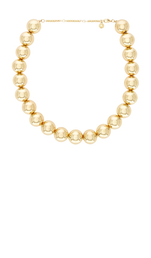 BaubleBar Jane Beaded Necklace in Metallic Gold.