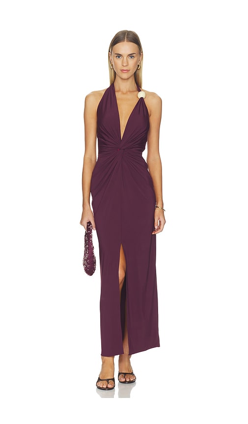 Eleonora Maxi Dress by baobab in Black Cherry Red