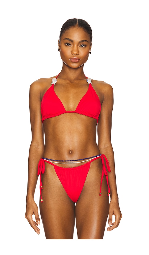 Kaia Bikini Top in Red. - size XS (also in L, M, S, XL)
