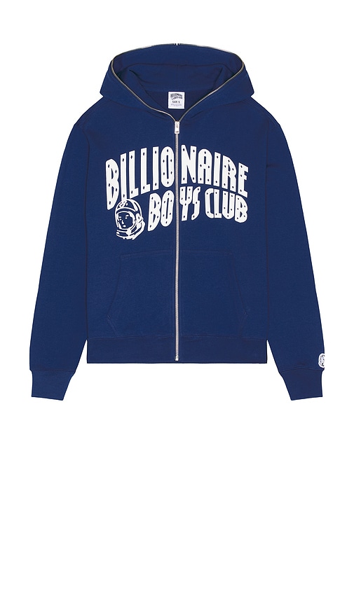 Billionaire Boys Club Curve Zip Hoodie in Navy | REVOLVE