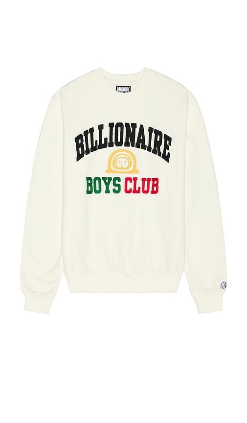 Billionaire Boys Club Collegiate Embroidered Sweatshirt In White