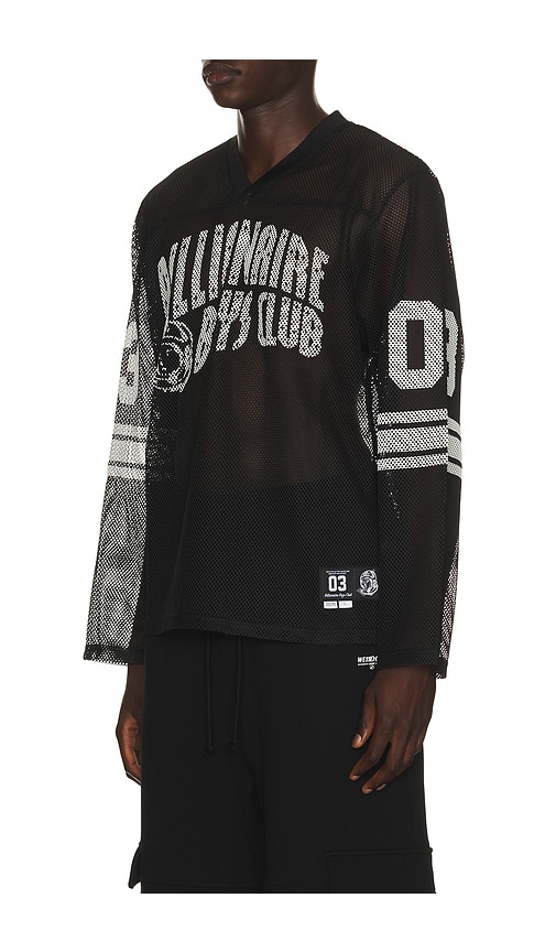  Billionaire Boys Club Camiseta De Malla Con Manga Larga Zone En Color Negro Talla L  (también En M, S, Xl/1x). 