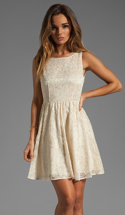 Azura Pleated Lace Dress