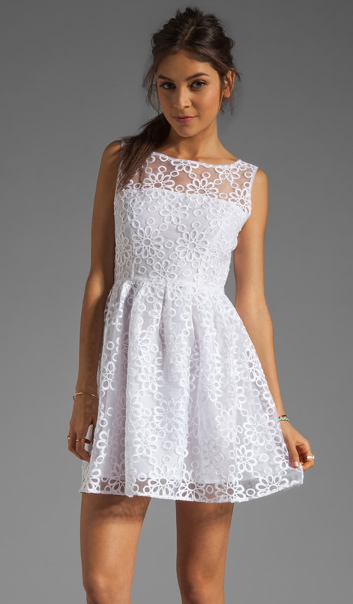 bb dakota white lace dress