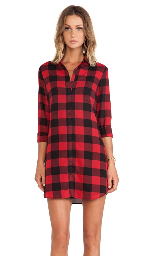 buffalo check maxi dress