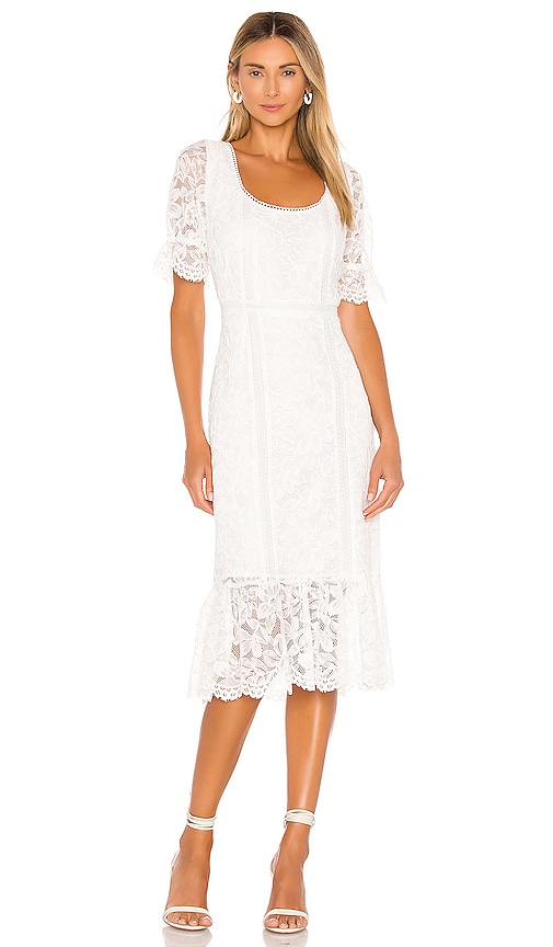 Steve Madden Just In Lace Midi Dress in Ivory | REVOLVE