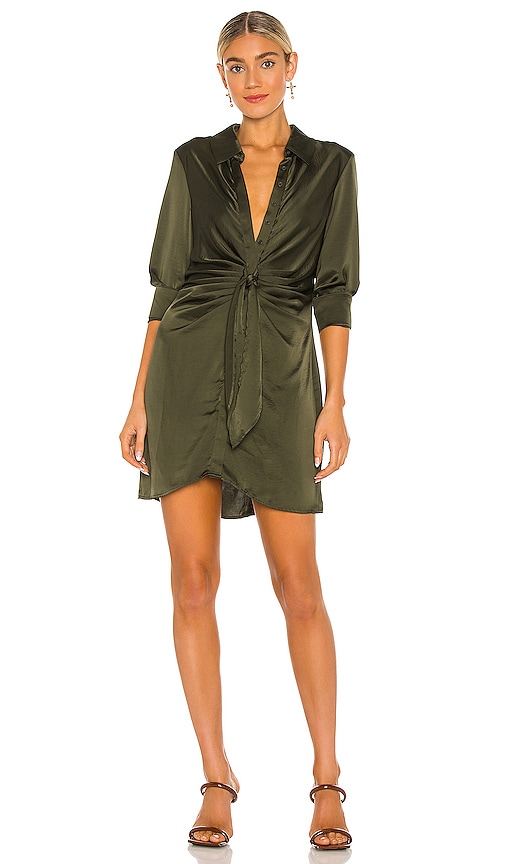 Steve Madden Tie Curious Dress in Bottle Green | REVOLVE