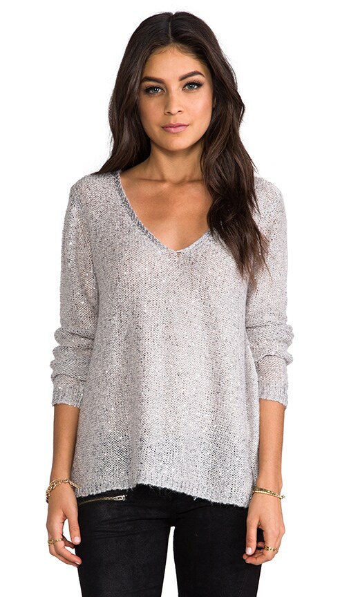 Sequin Open Back Sweater