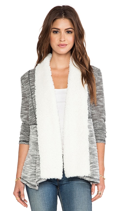 Applin Cardigan with Faux Fur trim