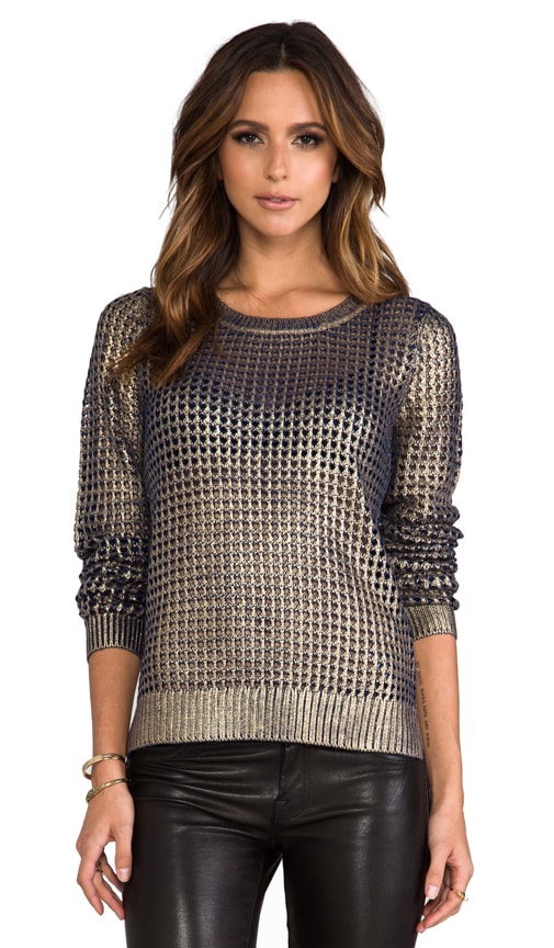 metallic sweater