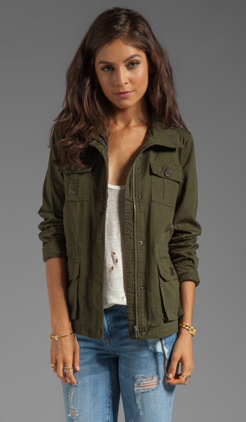 Leslie Cotton Twill Army Jacket