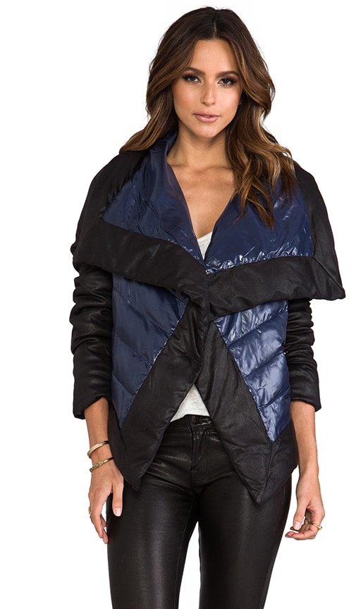 Cecille Puffer Jacket w/ Faux Suede Trim