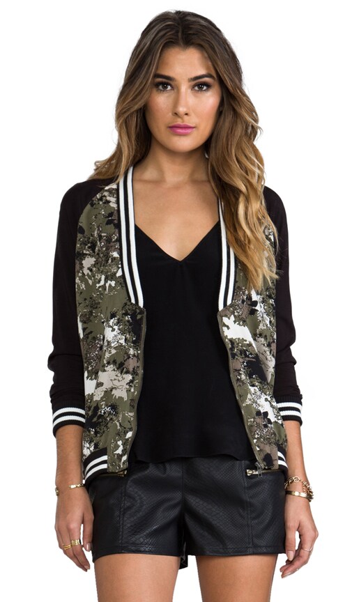 Hazzel Camo Printed Bomber