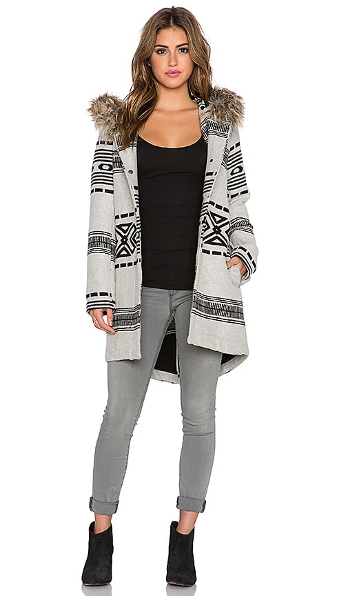 Brenden Coat With Faux Fur Trim