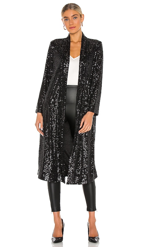 Steve Madden Glitterbomb Sequin Duster In Silver Sequin At