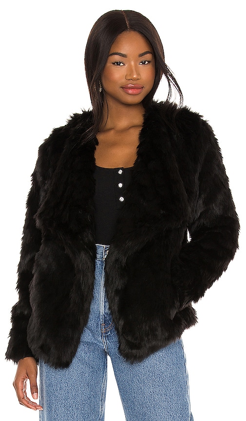 Women's Faux Fur Jackets & Coats in Black, White, Pink and