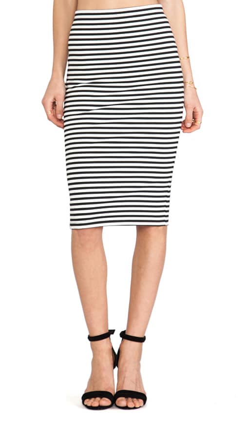 Cayleen Striped Pencil Skirt