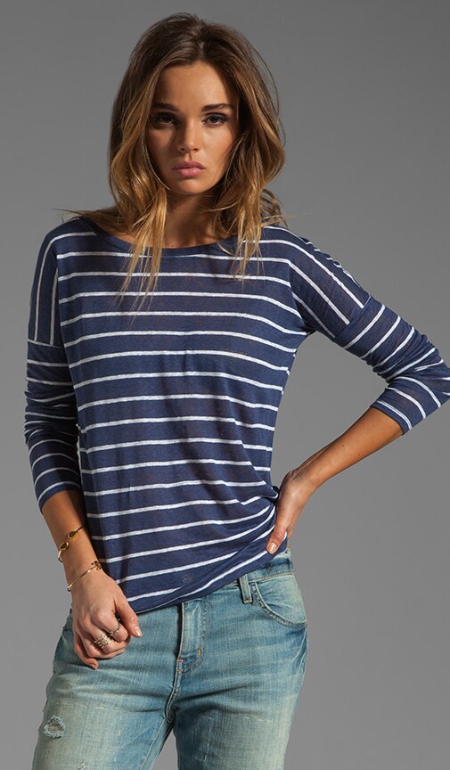 Callie Stripe Linen Jersey Top