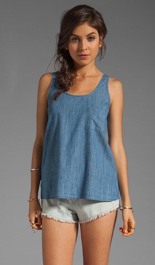 Lakeside Chambray Pocket Tank