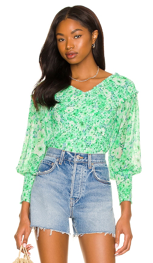 スティーブマッデン Steve Madden Wrapped Up in You Top レディース シャツ トップス Basil Steve Madden Wrapped Up in You Top in Basil | REVOLVE