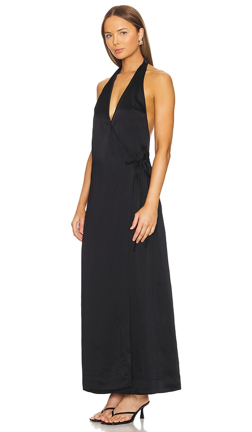 Shop Bondi Born Nara Halter Maxi Dress In Black