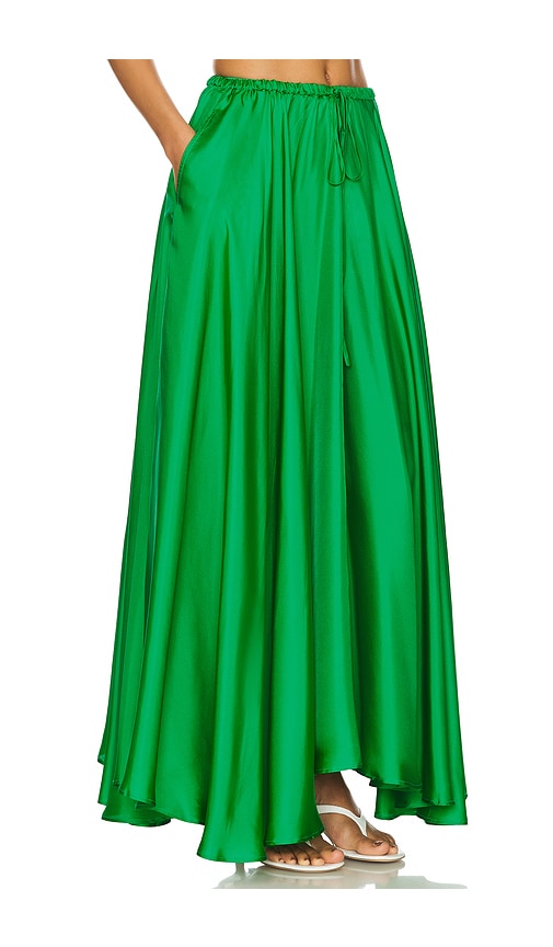 Shop Bondi Born Tropea Maxi Circle Skirt In Kelly系列