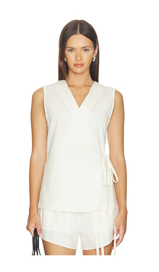 Bondi Born Kyoto Wrap Top In Brown