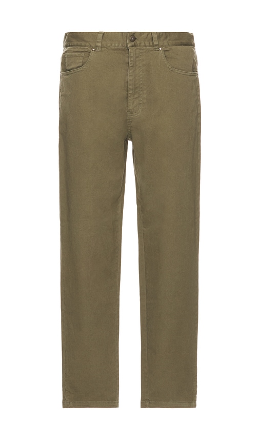 Shop Barbour Washed Stretch Twill Regular Fit Trouser In Olive