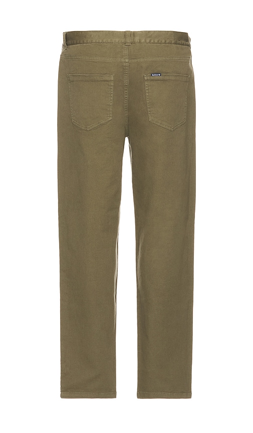 Shop Barbour Washed Stretch Twill Regular Fit Trouser In Olive