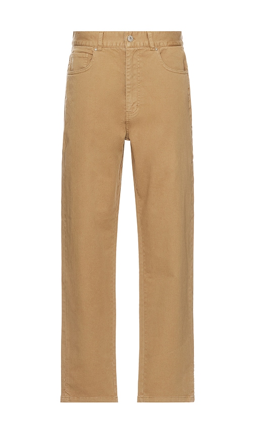 Shop Barbour Washed Stretch Twill Regular Fit Trouser In Tan