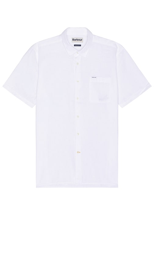 Shop Barbour Nelson Short Sleeve Summer Shirt In 白色