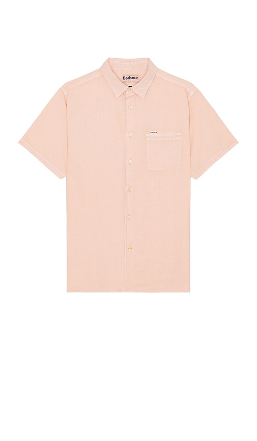 Shop Barbour Terra Dye Summer Shirt In Peach