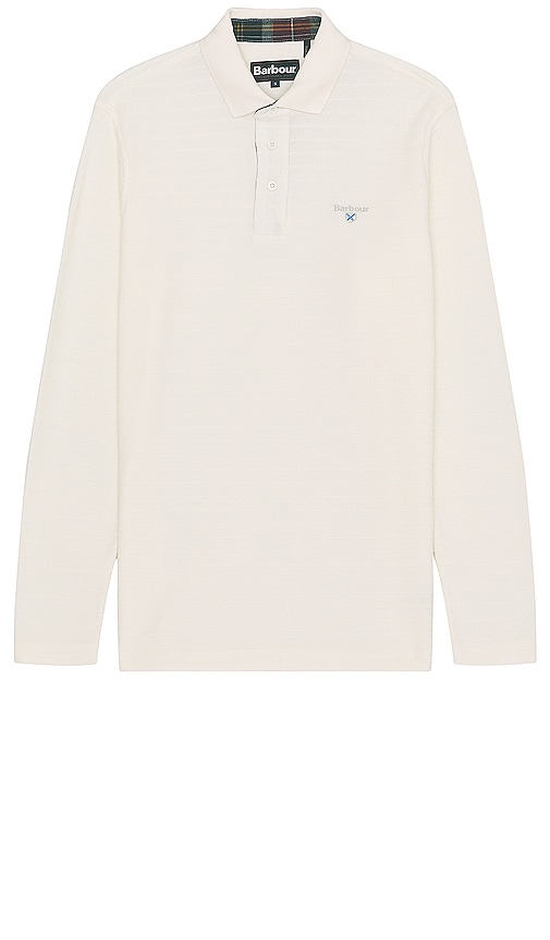 Barbour Cramlington Long Sleeve Polo In White