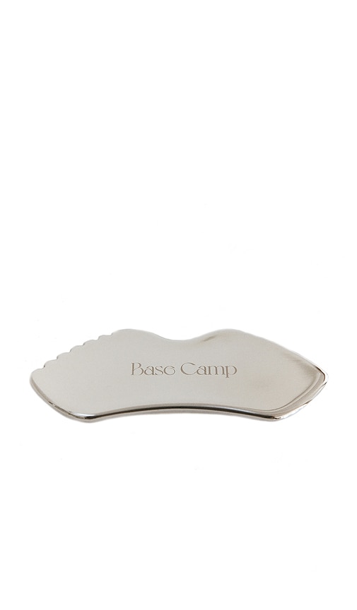 Stainless Steel Gua Sha Lifting Tool in Metallic Silver.