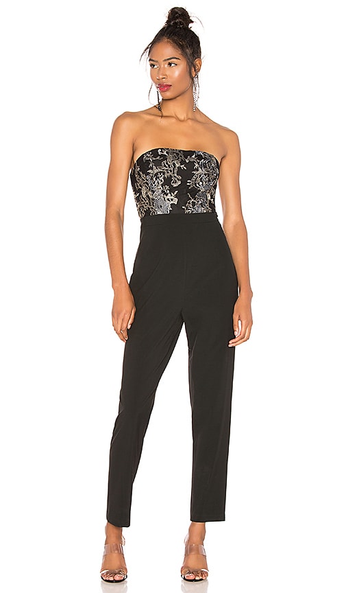 formal strapless jumpsuit