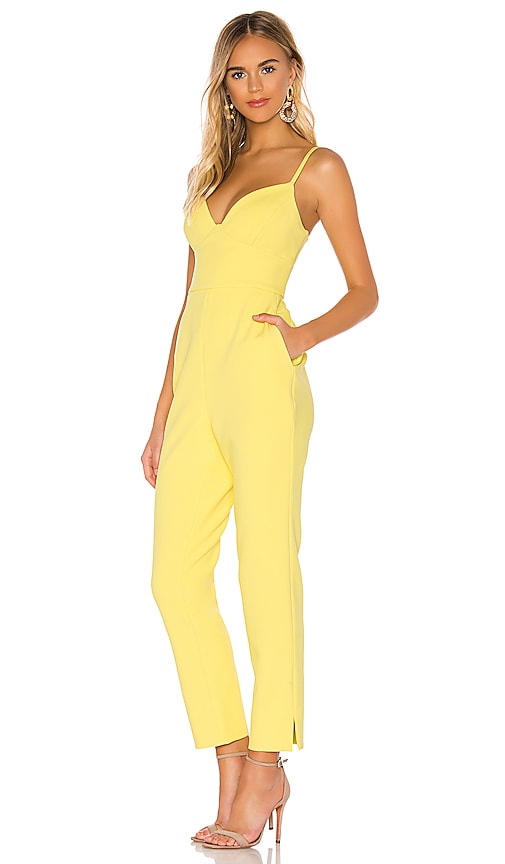 bcbg yellow jumpsuit