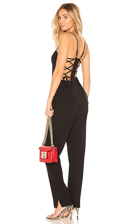 BCBGMAXAZRIA Esmee Halter Jumpsuit in Black REVOLVE