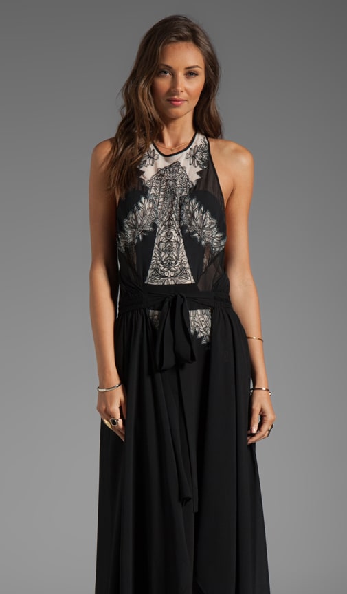 BCBGMAXAZRIA Runway Side Slit Maxi Dress in Black REVOLVE