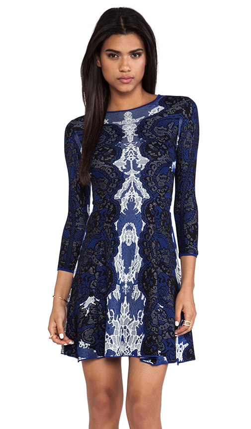 3/4 Sleeve Print Dress