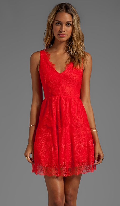 bcbg scalloped dress