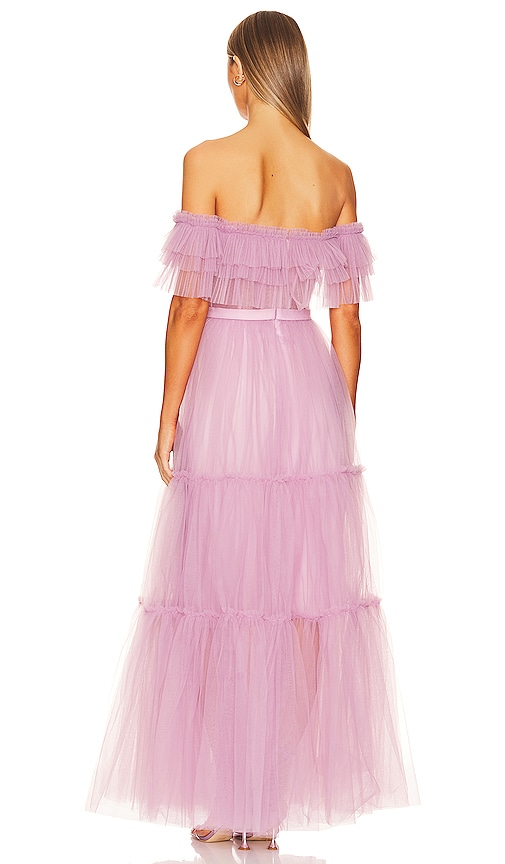 Off Shoulder Tiered Gown