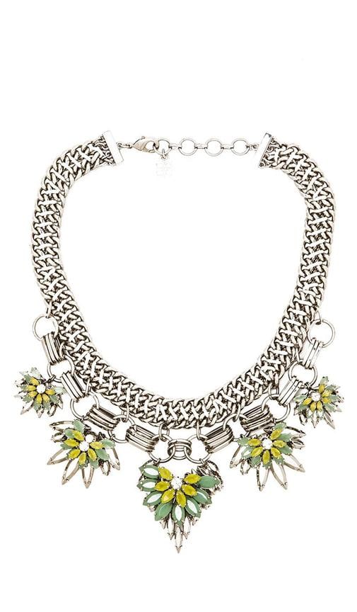 Floral Stone Chain Necklace
