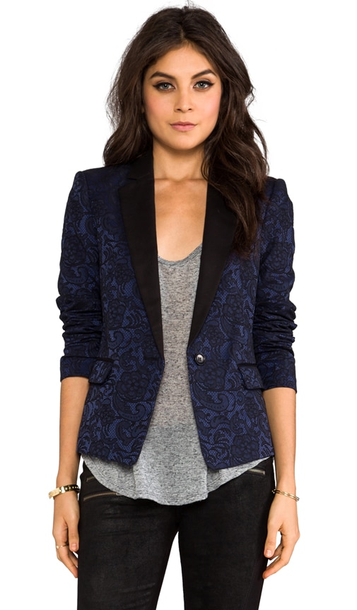 BCBGMAXAZRIA Philipe Blazer in Dark Navy REVOLVE