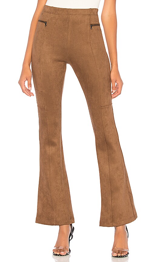 BCBGMAXAZRIA Faux Suede Flare Pant in 