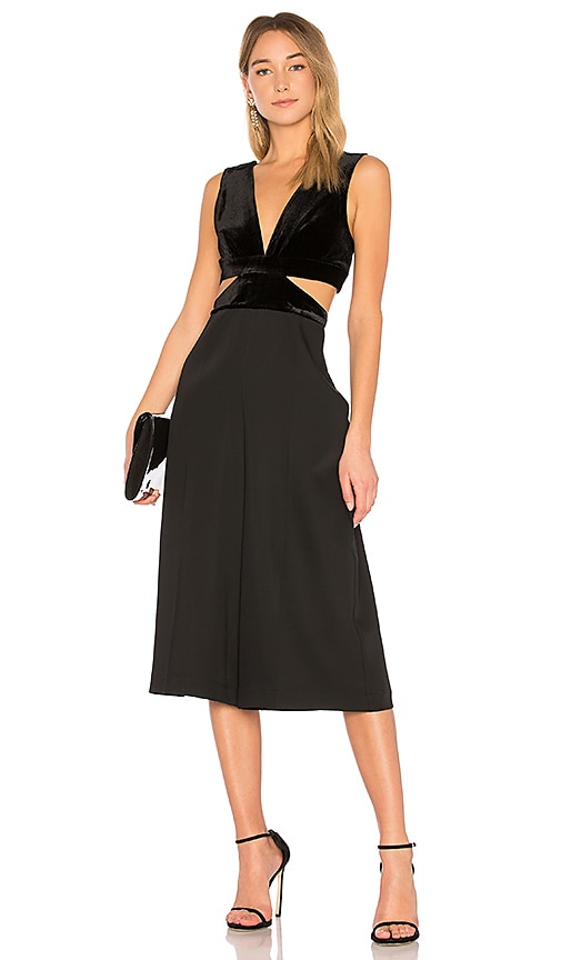 BCBGMAXAZRIA Olya Jumpsuit With Cutouts In Black in Black REVOLVE