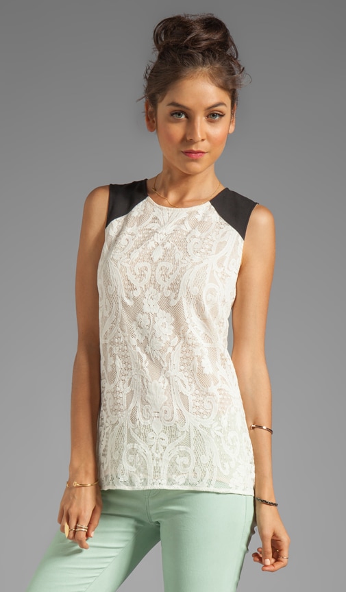 Lace Combo Sleeveless Top