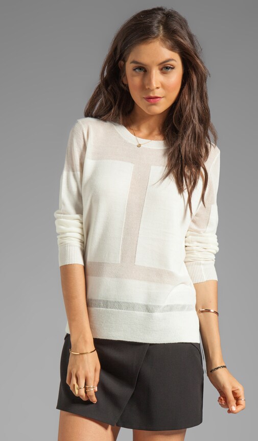 Sheer Combo Long Sleeve Top